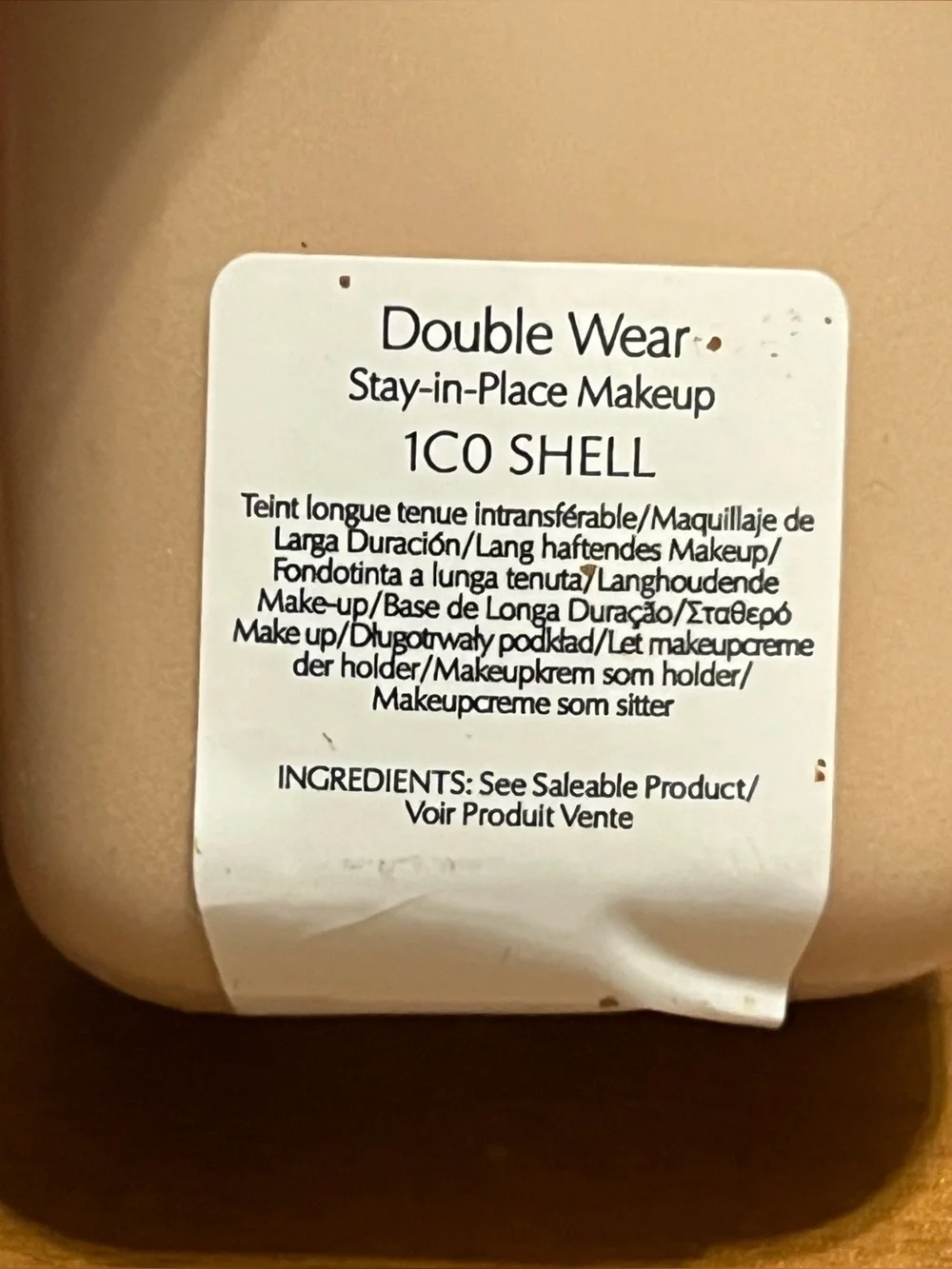 Estee Lauder Double Wear Foundation Original Formula 1C0 Shell
